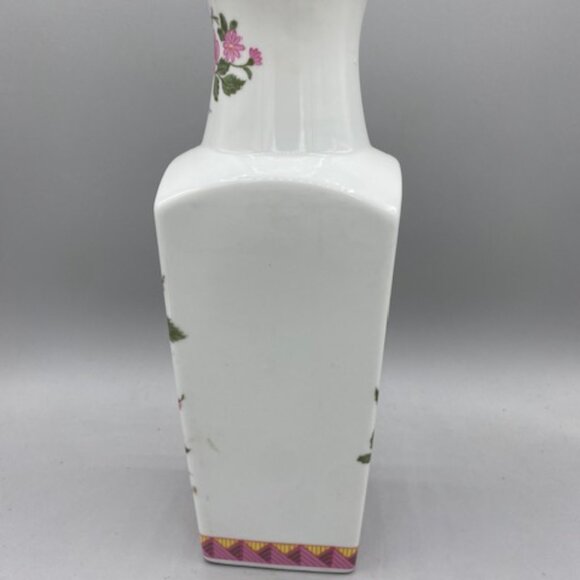 Mingei Handcrafted Vintage Floral 10in Vase Made In Japan - Picture 2 of 4
